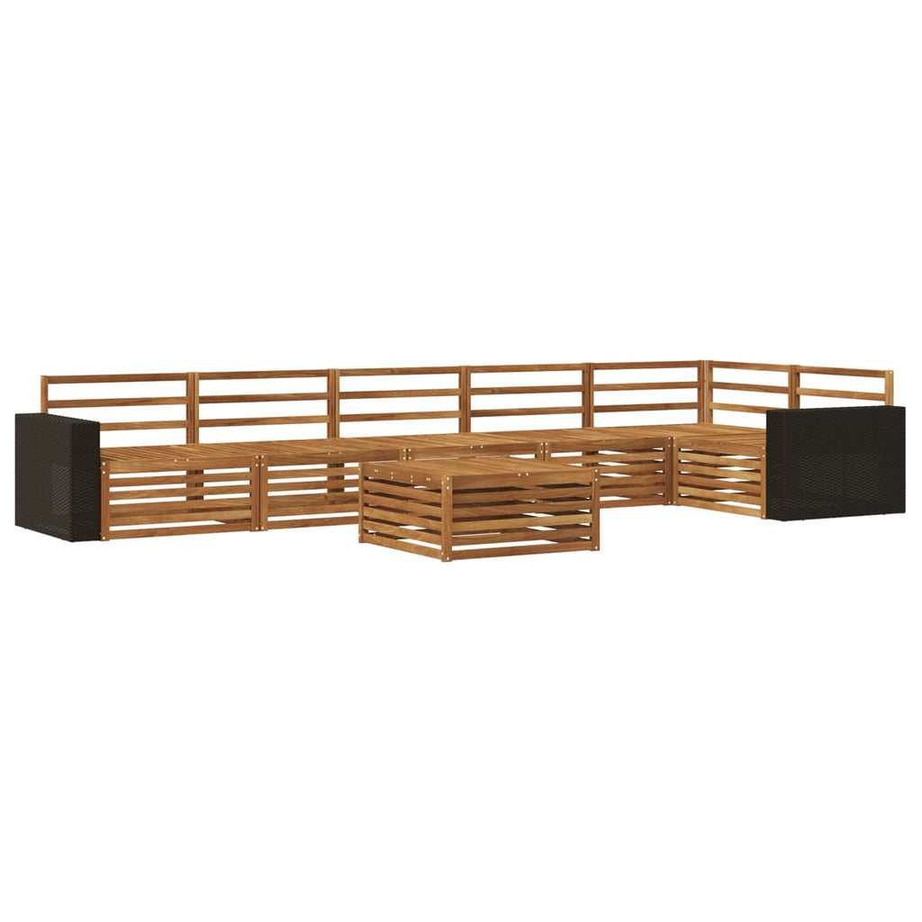 vidaXL Zestaw sof na zewnątrz 7 pcs naturalny 79 x 79 x 37 cm