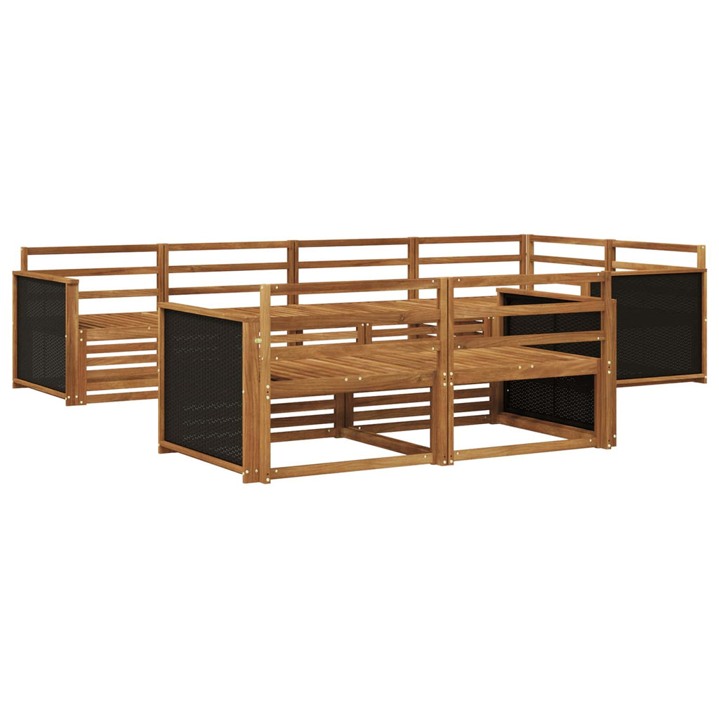 vidaXL Zestaw sof na zewnątrz 7 pcs naturalny
