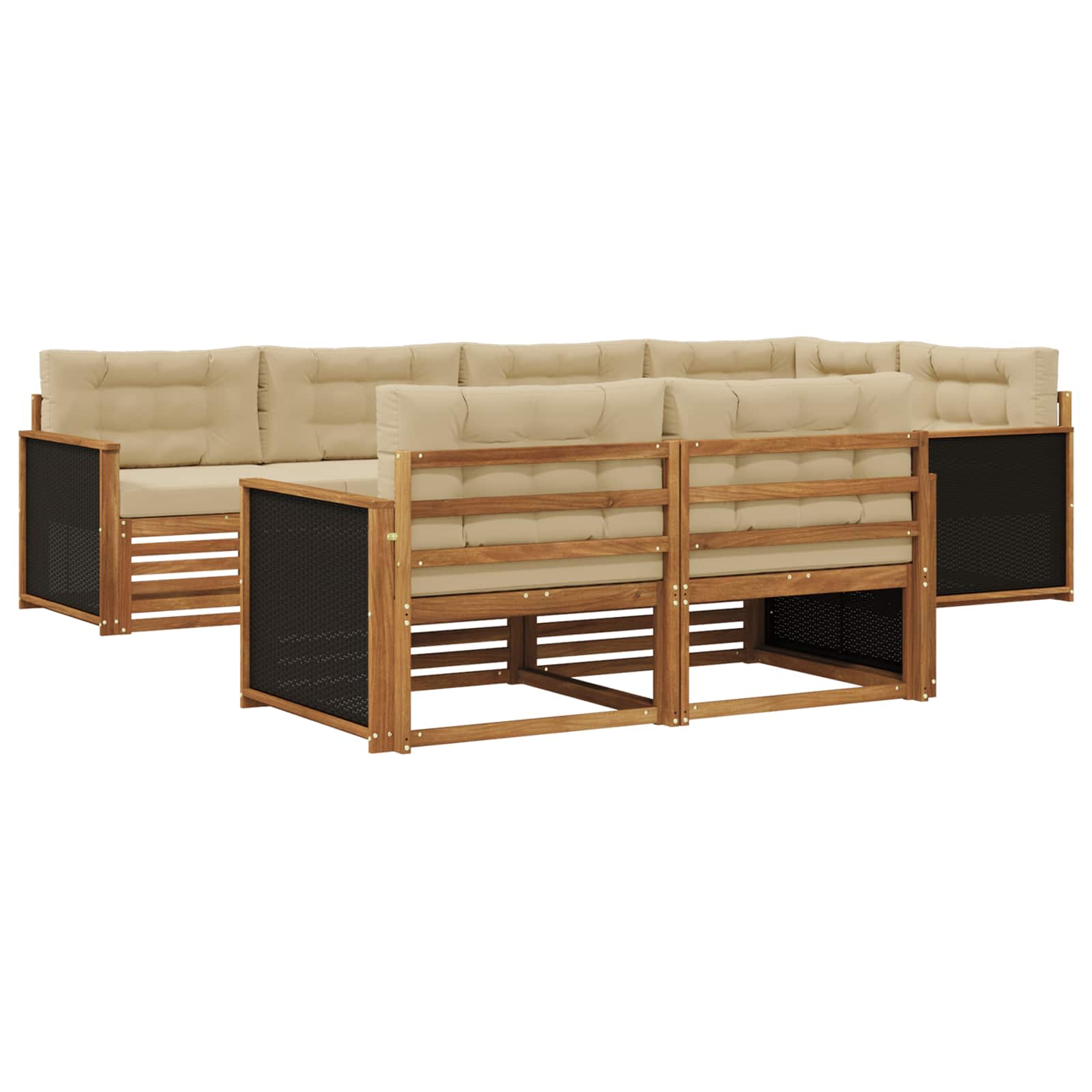 vidaXL Zestaw sof na zewnątrz z poduszką 7 pcs