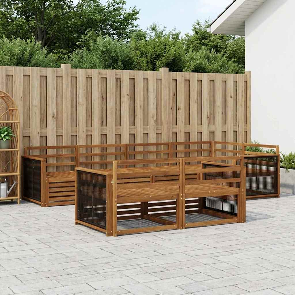 vidaXL Zestaw sof na zewnątrz 7 pcs naturalny