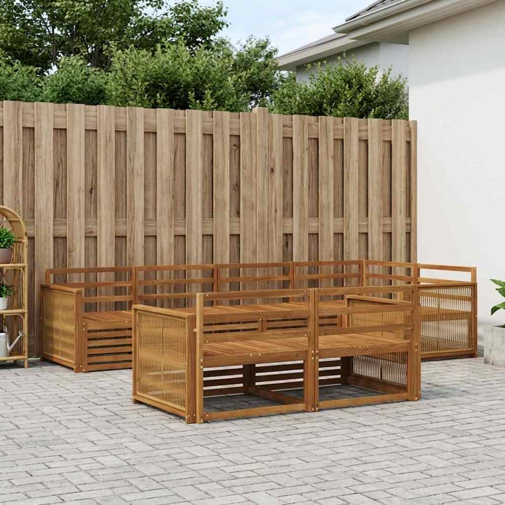vidaXL Zestaw sof na zewnątrz 7 pcs naturalny