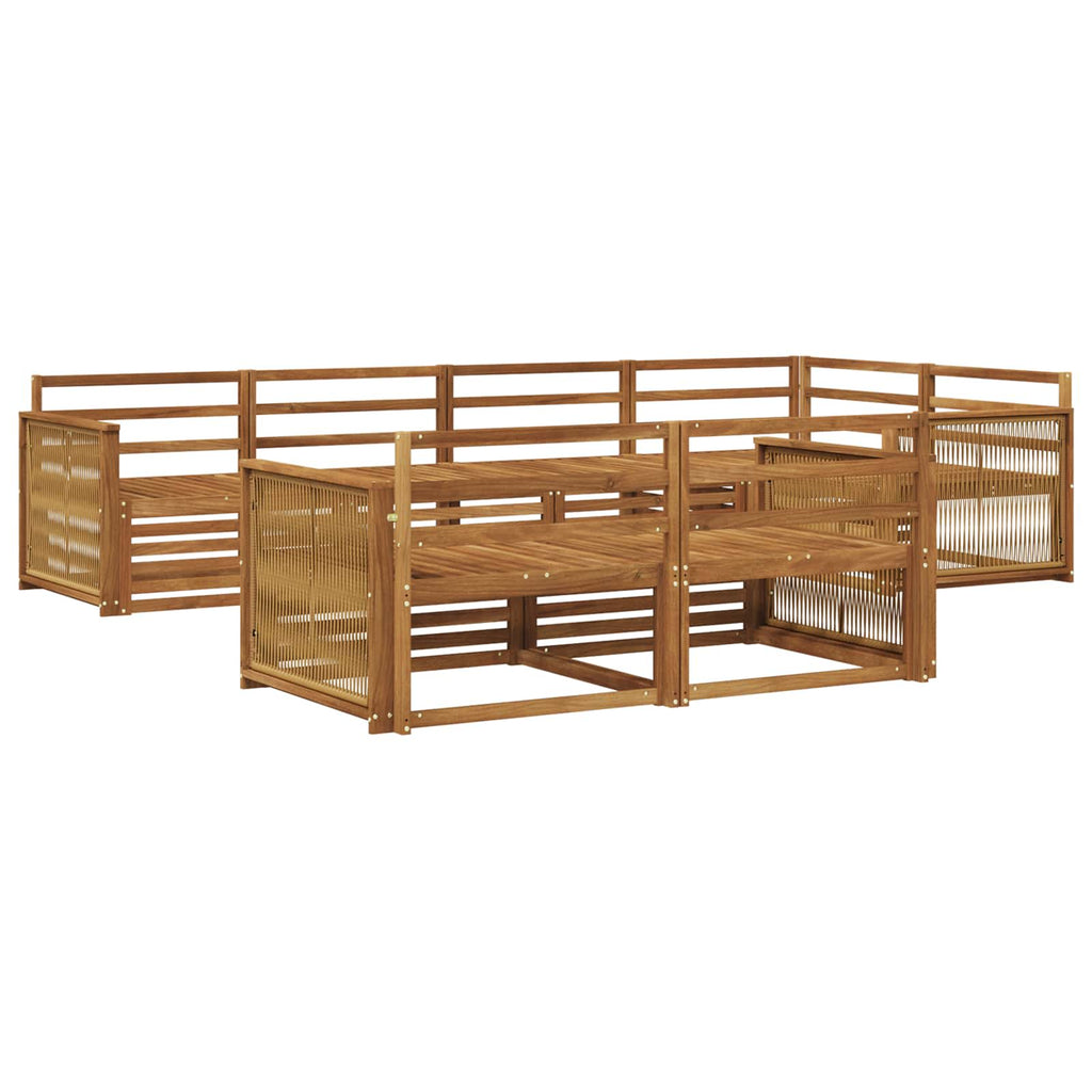 vidaXL Zestaw sof na zewnątrz 7 pcs naturalny