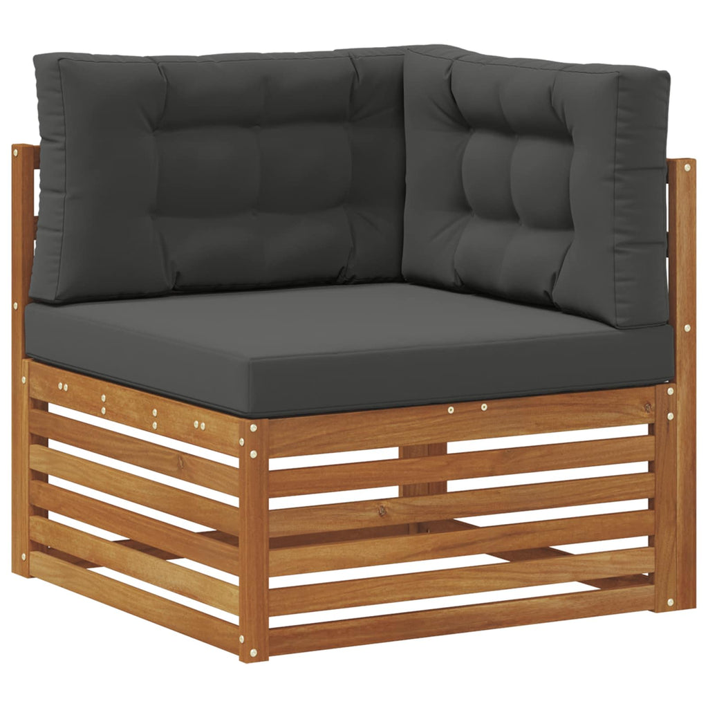 vidaXL Zestaw sof na zewnątrz z poduszką 7 pcs Naturalny i Antracytowy