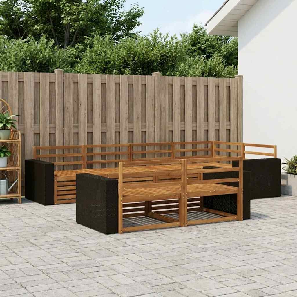 vidaXL Zestaw sof na zewnątrz 7 pcs naturalny