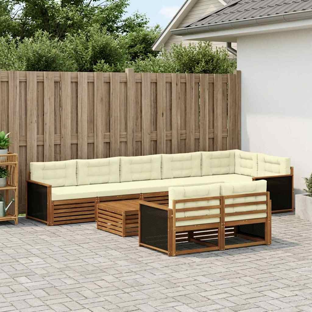 vidaXL Zestaw sof na zewnątrz z poduszką 9 pcs