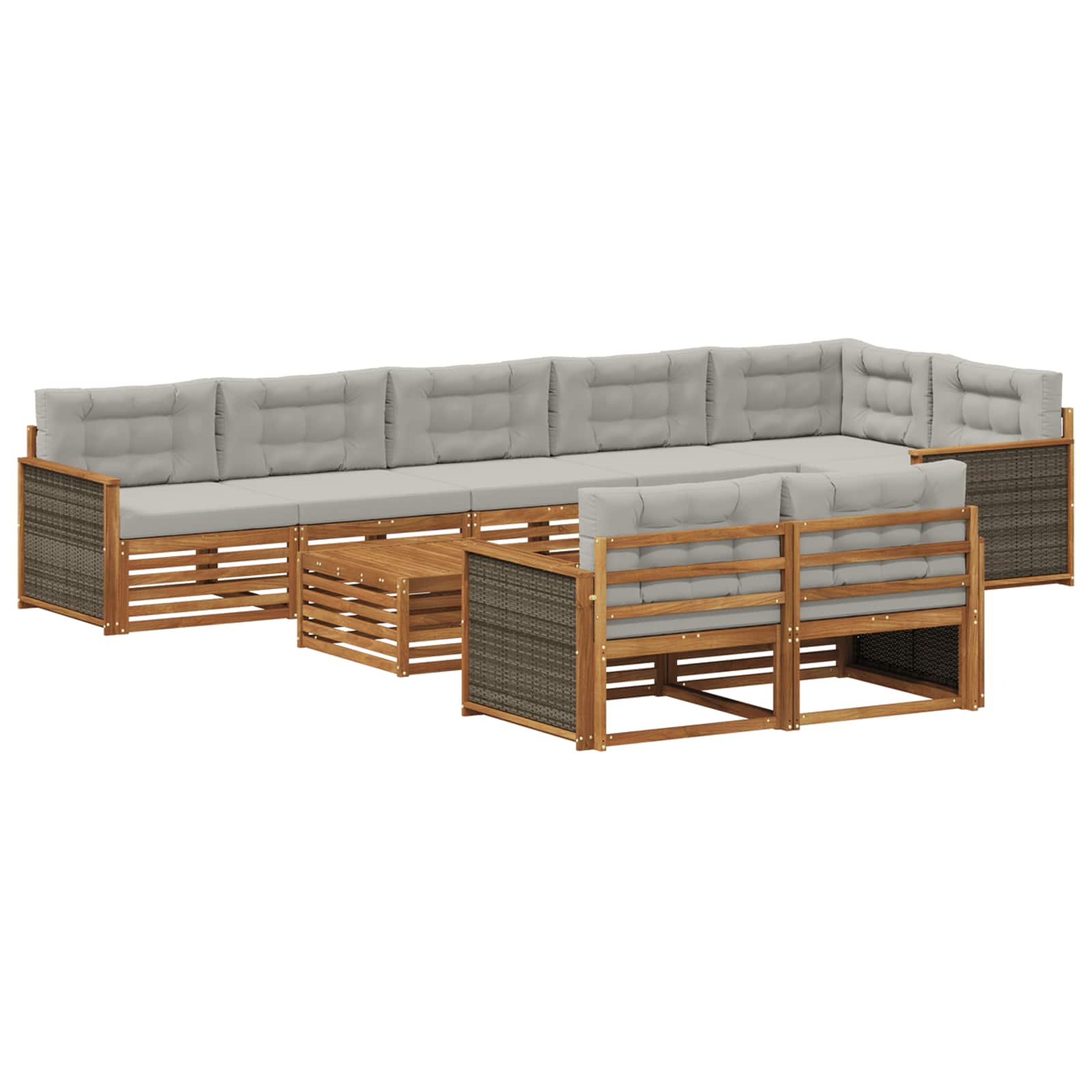 vidaXL Zestaw sof na zewnątrz z poduszką 9 pcs