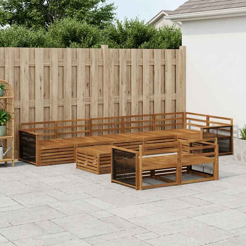 vidaXL Zestaw sof na zewnątrz 9 pcs