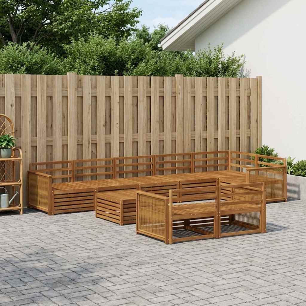 vidaXL Zestaw sof na zewnątrz 9 pcs