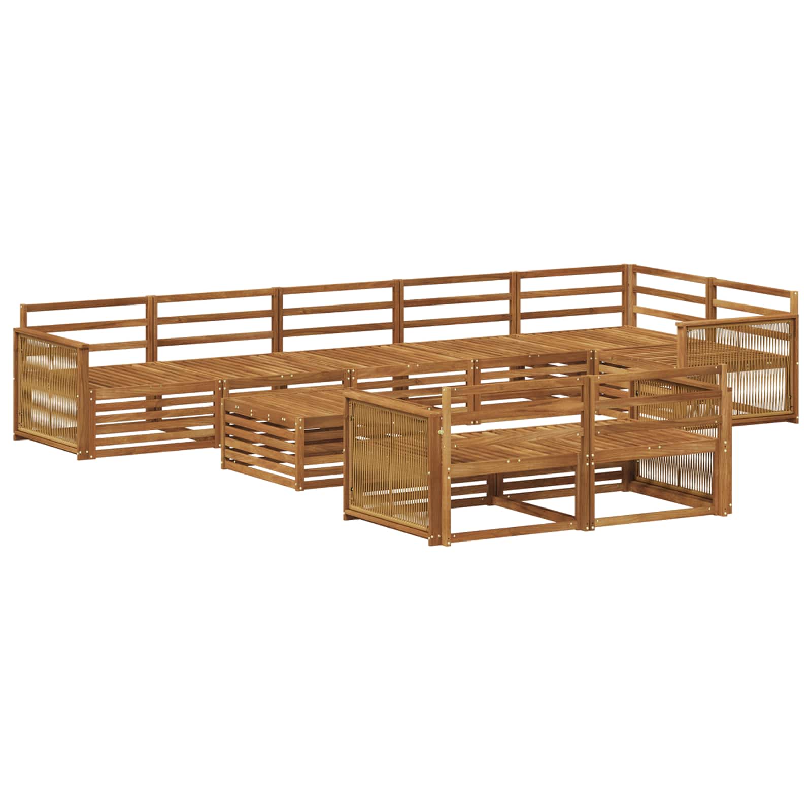 vidaXL Zestaw sof na zewnątrz 9 pcs
