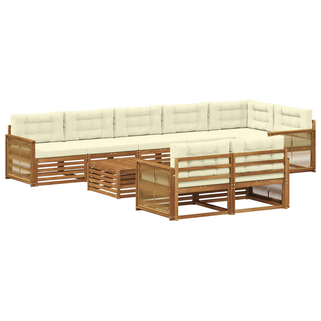 vidaXL Zestaw sof na zewnątrz z poduszką 9 pcs