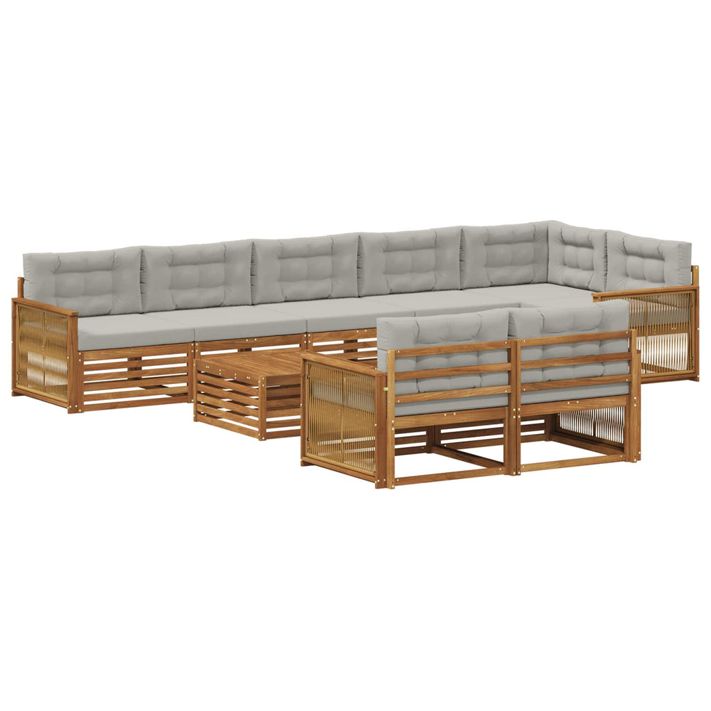 vidaXL Zestaw sof na zewnątrz z poduszką 9 pcs