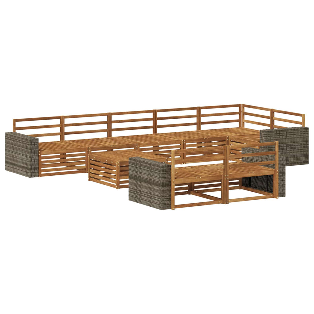 vidaXL Zestaw sof na zewnątrz 9 pcs