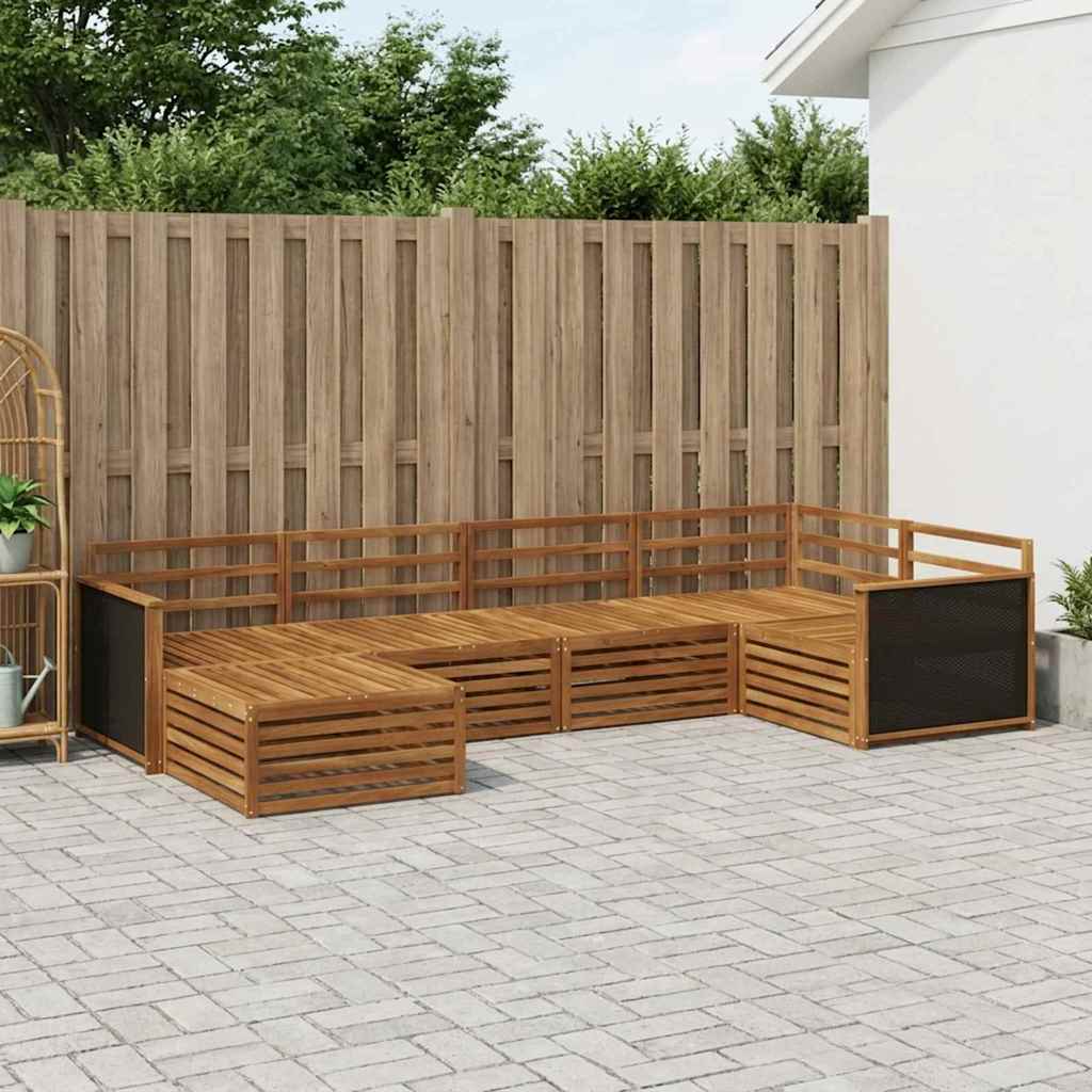 vidaXL Zestaw sof na zewnątrz 6 pcs naturalny
