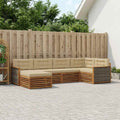 vidaXL Zestaw sof na zewnątrz z poduszką 6 pcs Naturalny i Beżowy