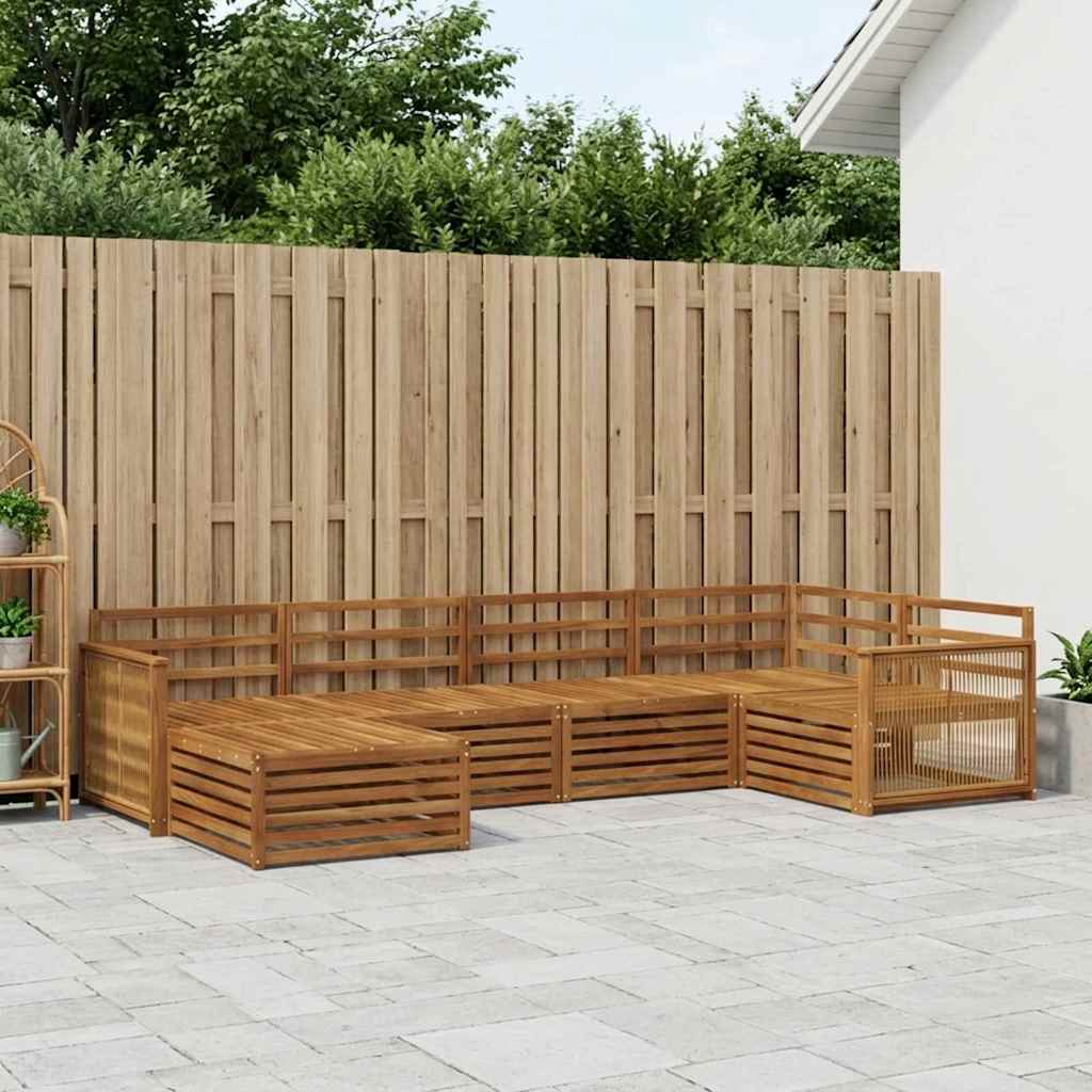 vidaXL Zestaw sof na zewnątrz 6 pcs naturalny