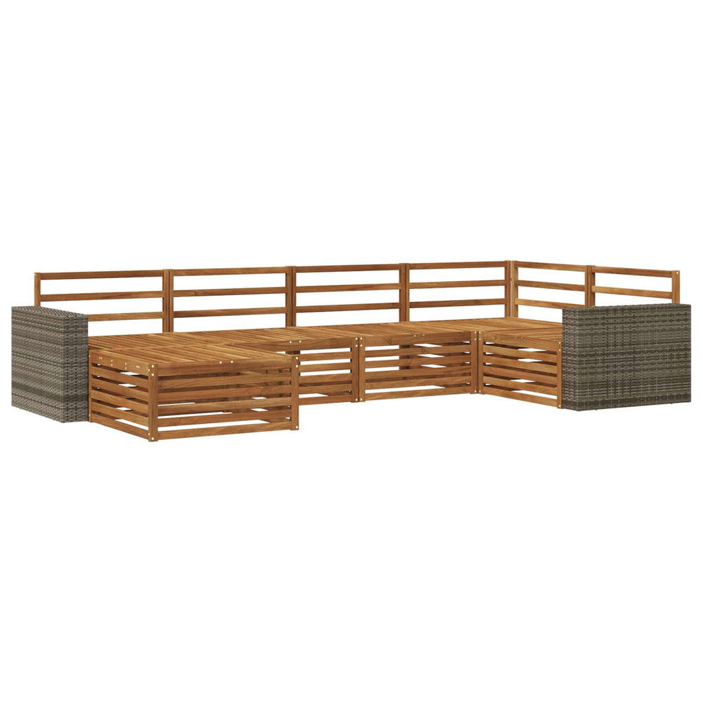 vidaXL Zestaw sof na zewnątrz 6 pcs naturalny
