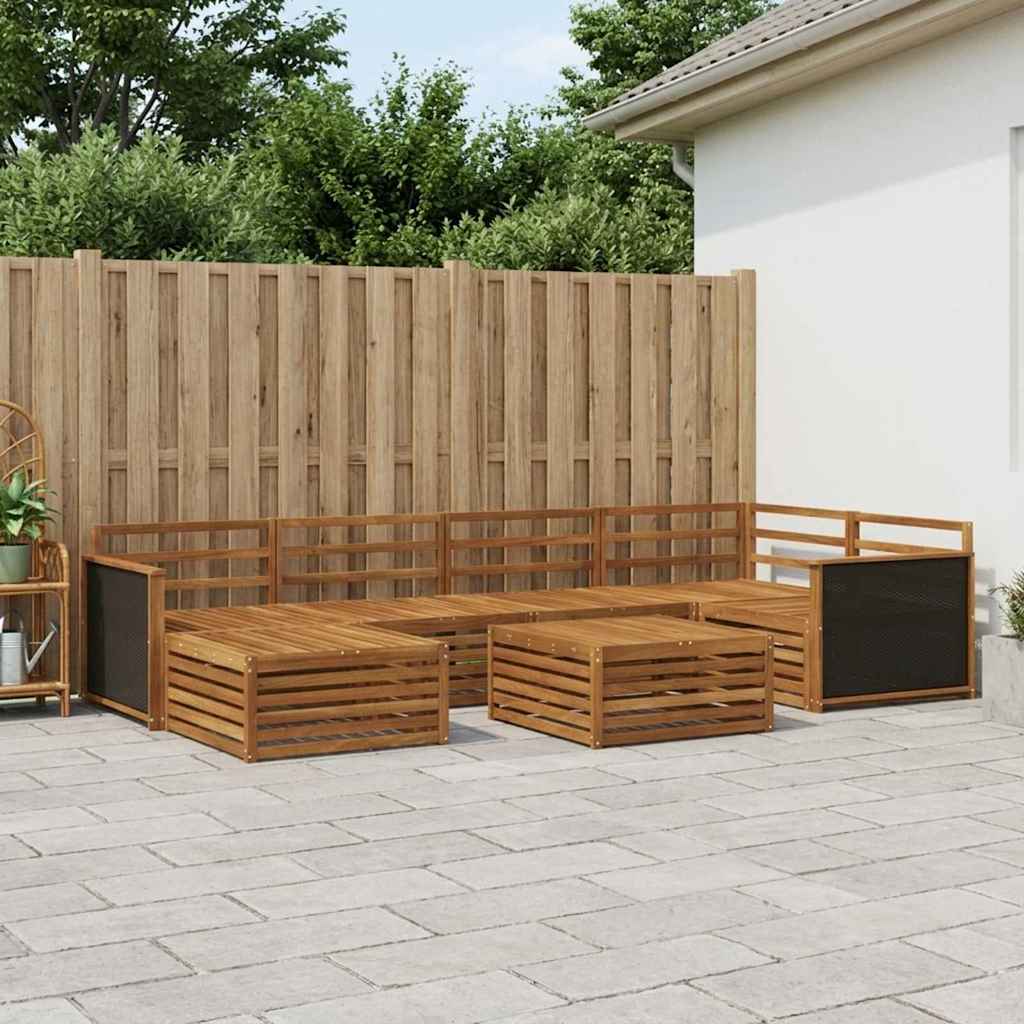 vidaXL Zestaw sof na zewnątrz 7 pcs naturalny