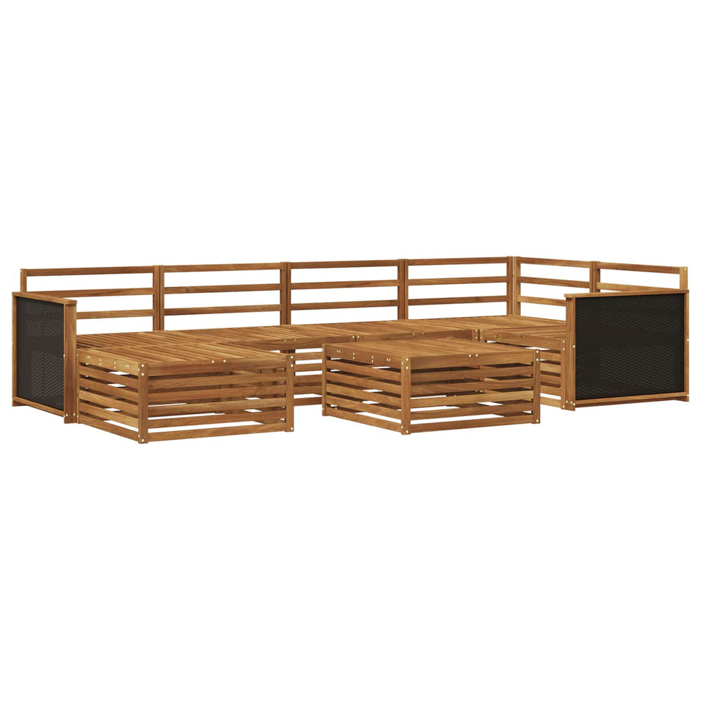 vidaXL Zestaw sof na zewnątrz 7 pcs naturalny