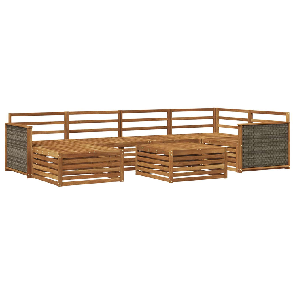 vidaXL Zestaw sof na zewnątrz 7 pcs naturalny