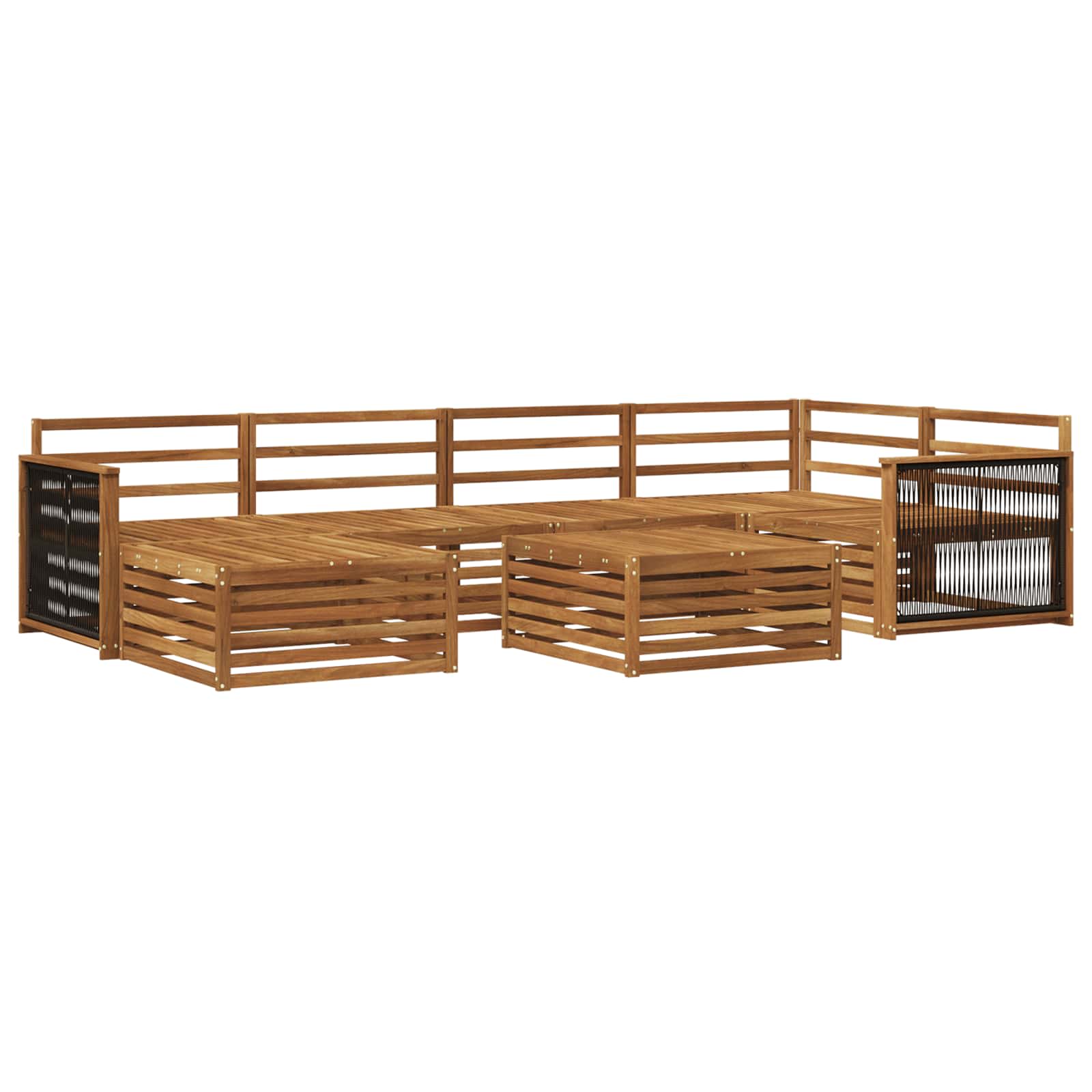 vidaXL Zestaw sof na zewnątrz 7 pcs naturalny