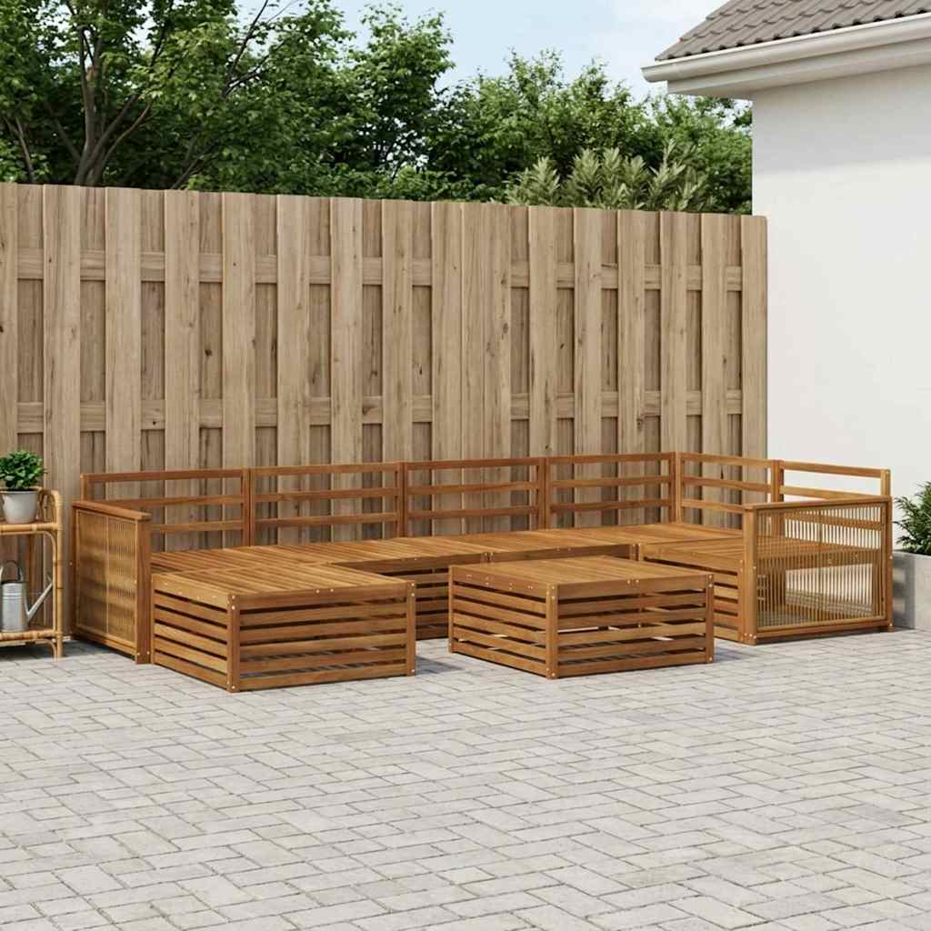 vidaXL Zestaw sof na zewnątrz 7 pcs naturalny
