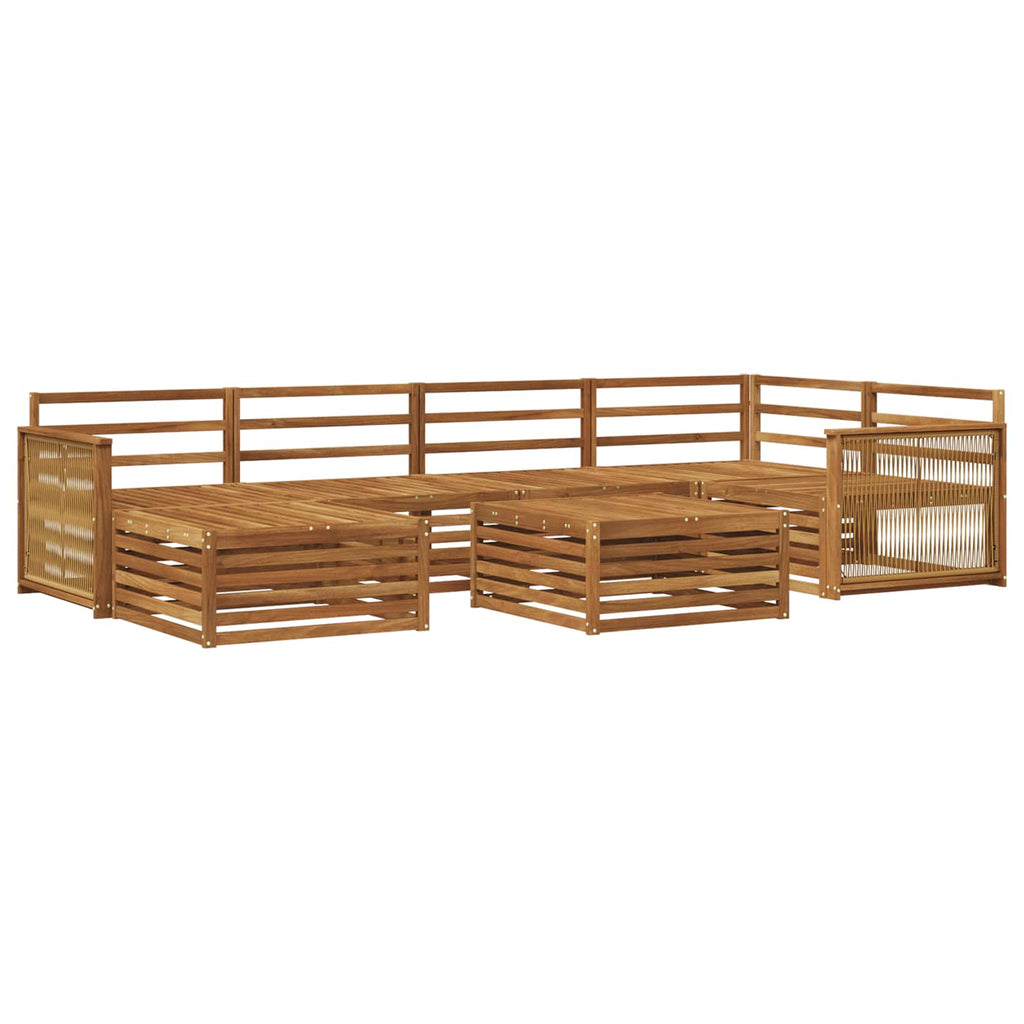 vidaXL Zestaw sof na zewnątrz 7 pcs naturalny