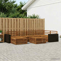 vidaXL Zestaw sof na zewnątrz 7 pcs naturalny