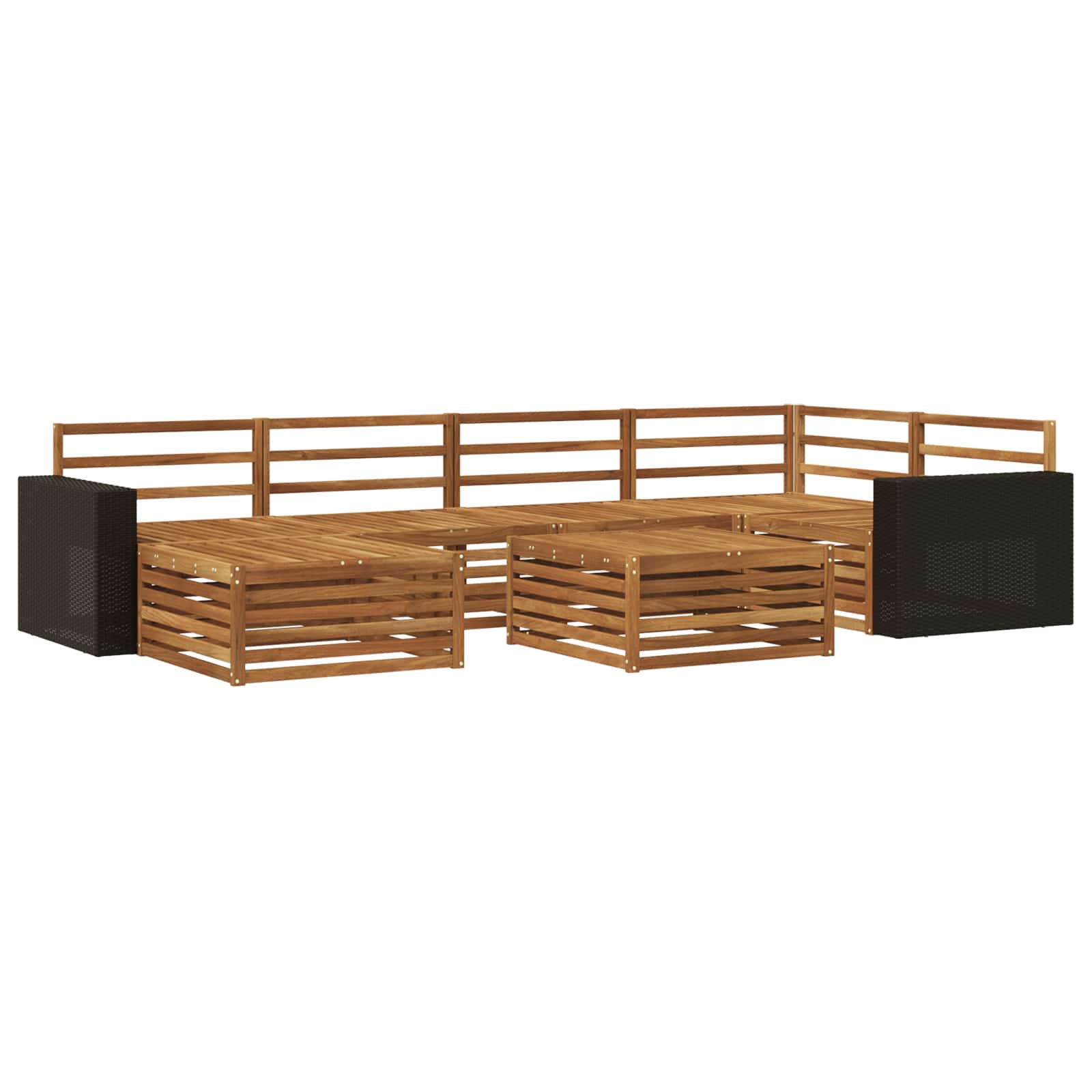 vidaXL Zestaw sof na zewnątrz 7 pcs naturalny