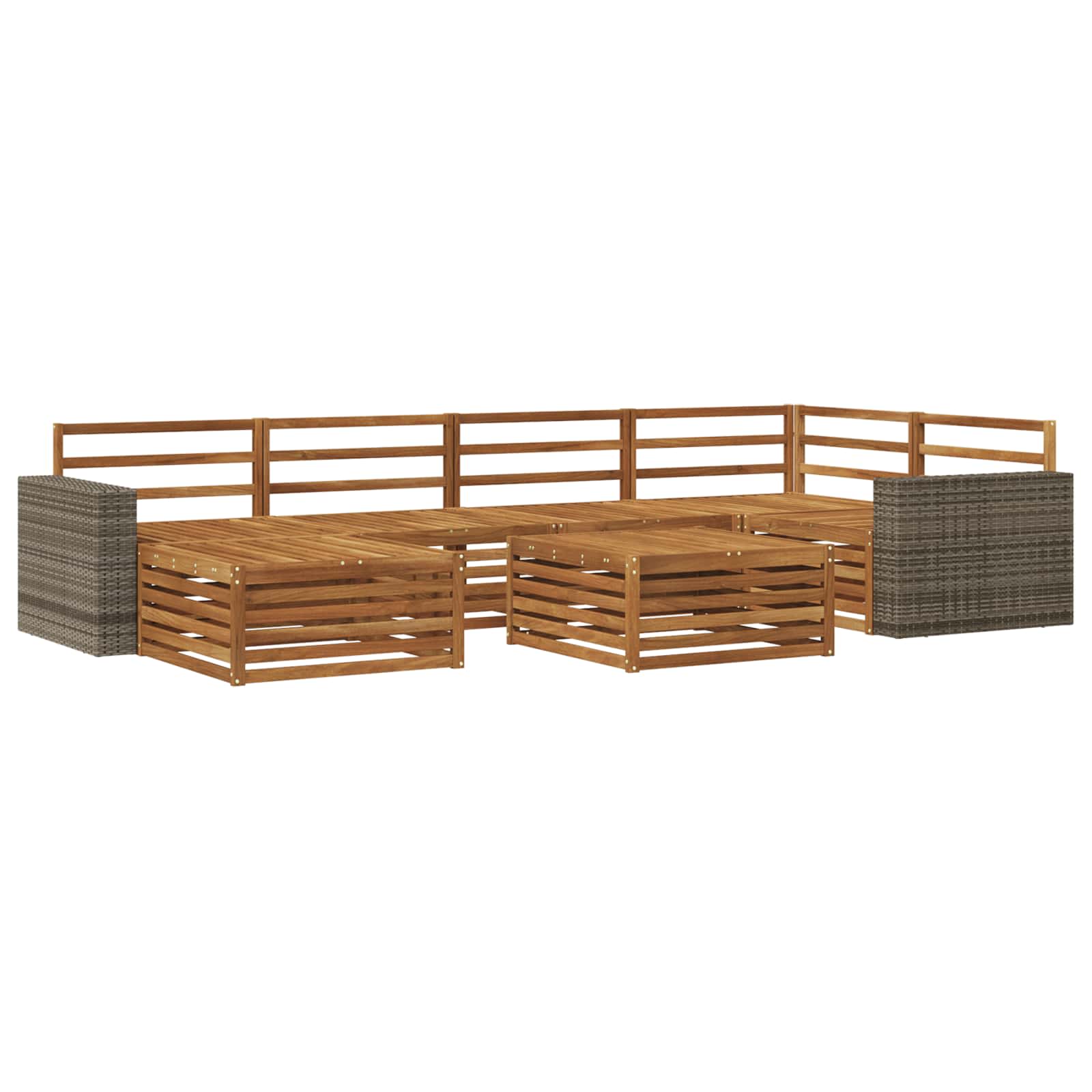 vidaXL Zestaw sof na zewnątrz 7 pcs naturalny