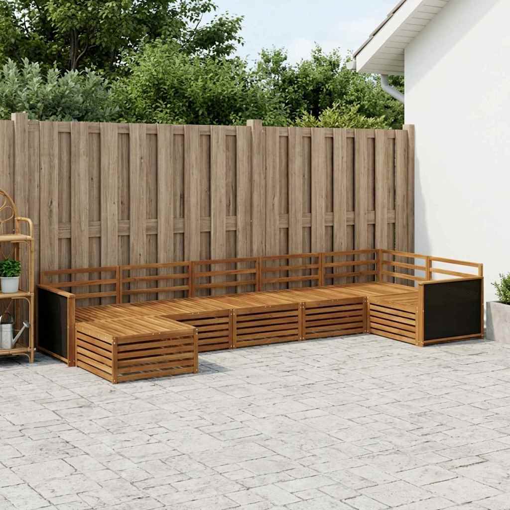 vidaXL Zestaw sof na zewnątrz 7 pcs naturalny