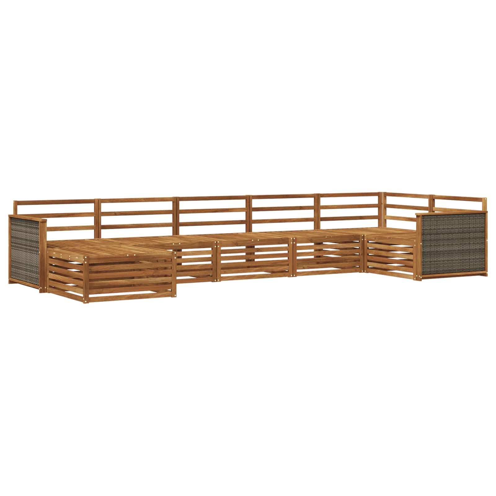 vidaXL Zestaw sof na zewnątrz 7 pcs naturalny