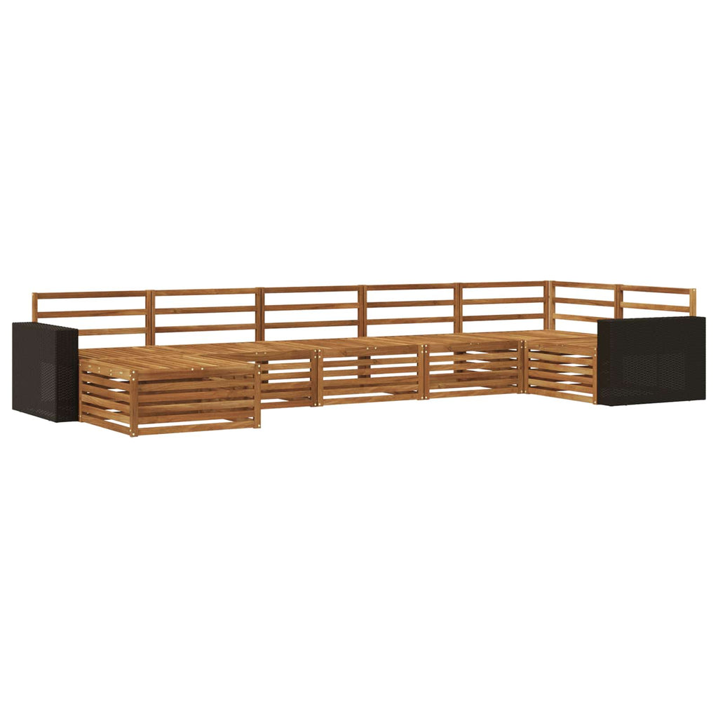 vidaXL Zestaw sof na zewnątrz 7 pcs naturalny