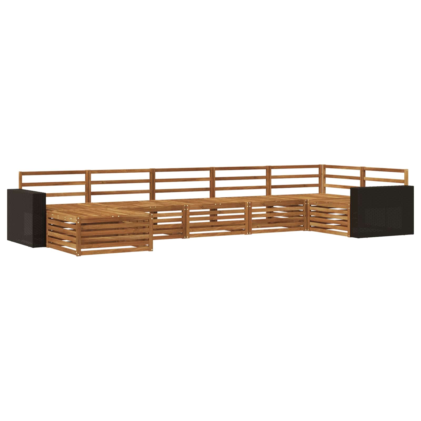 vidaXL Zestaw sof na zewnątrz 7 pcs naturalny