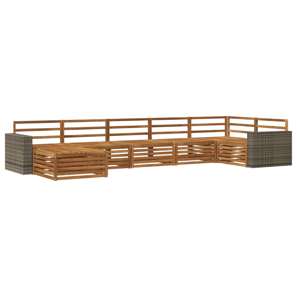 vidaXL Zestaw sof na zewnątrz 7 pcs naturalny
