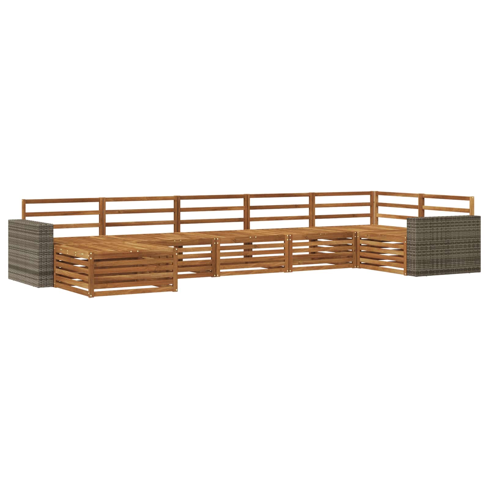 vidaXL Zestaw sof na zewnątrz 7 pcs naturalny