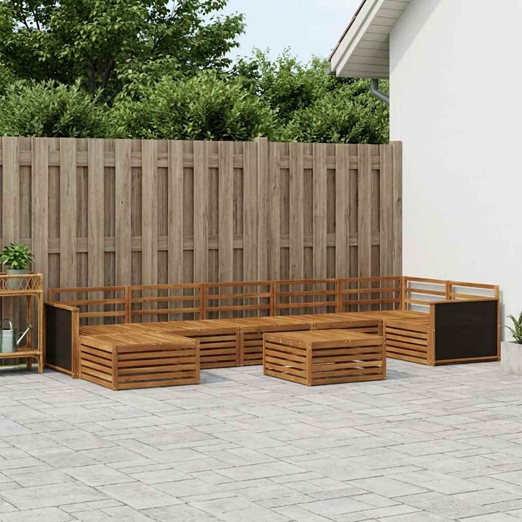 vidaXL Zestaw sof na zewnątrz 8 pcs naturalny