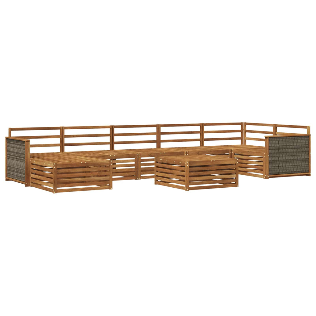vidaXL Zestaw sof na zewnątrz 8 pcs naturalny