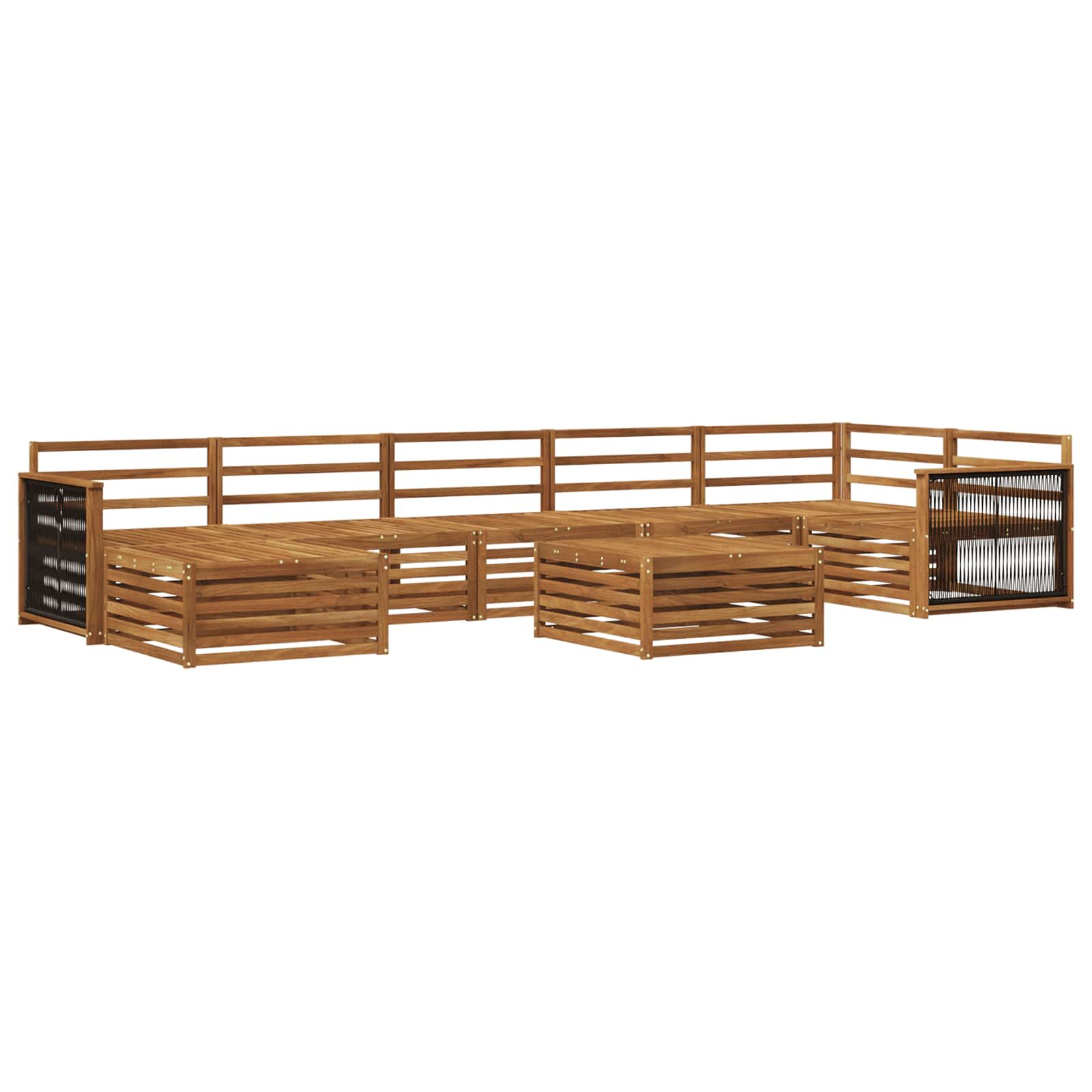 vidaXL Zestaw sof na zewnątrz 8 pcs naturalny