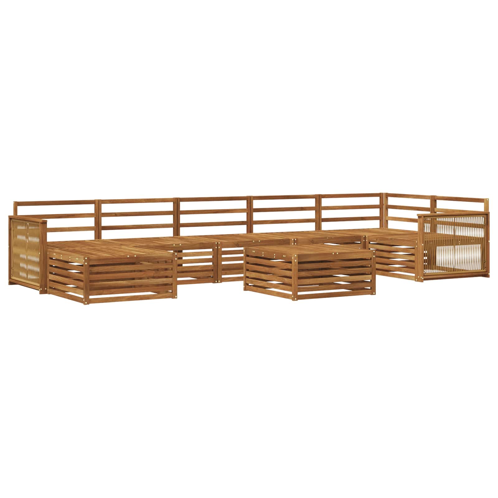 vidaXL Zestaw sof na zewnątrz 8 pcs naturalny