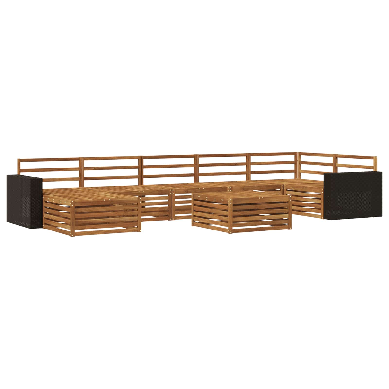 vidaXL Zestaw sof na zewnątrz 8 pcs naturalny