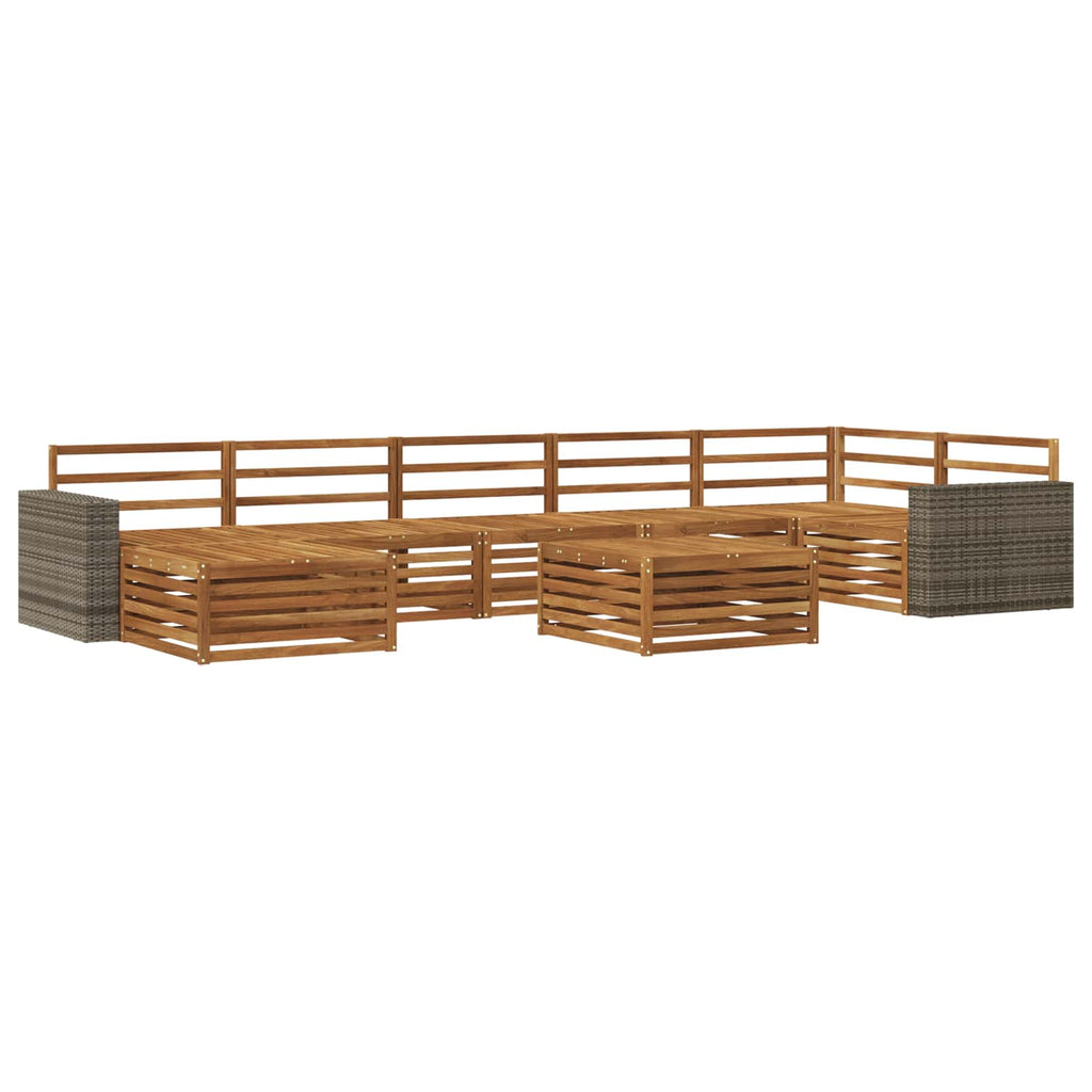 vidaXL Zestaw sof na zewnątrz 8 pcs naturalny