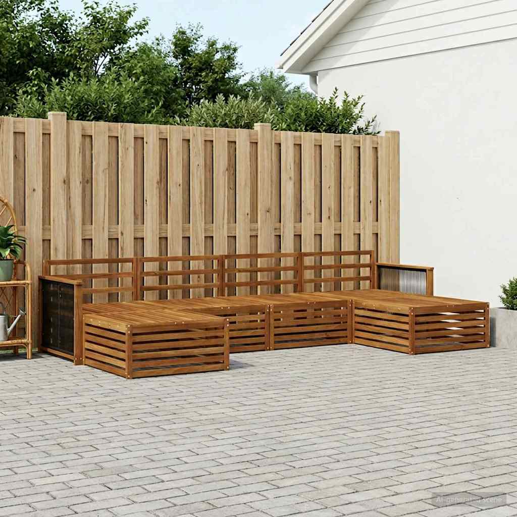 vidaXL Zestawy sof 6 pcs Lite Drewno Akacji