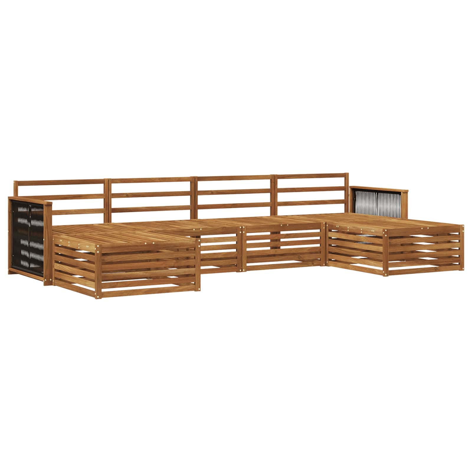 vidaXL Zestawy sof 6 pcs Lite Drewno Akacji