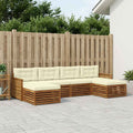 vidaXL Zestawy sof z poduszką 6 pcs Lite Drewno Akacji
