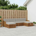 vidaXL Zestawy sof z poduszką 6 pcs Lite Drewno Akacji