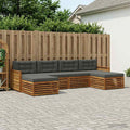 vidaXL Zestawy sof z poduszką 6 pcs Lite Drewno Akacji