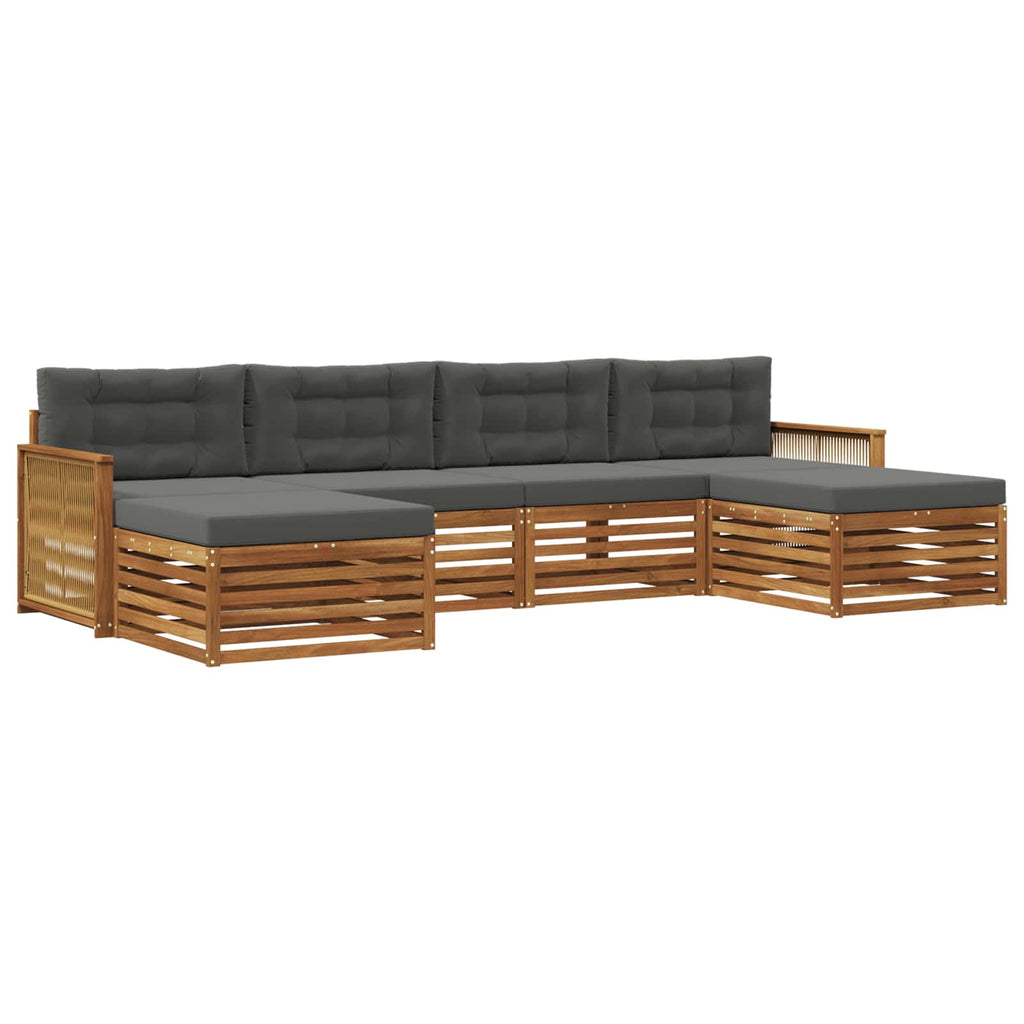 vidaXL Zestawy sof z poduszką 6 pcs Lite Drewno Akacji