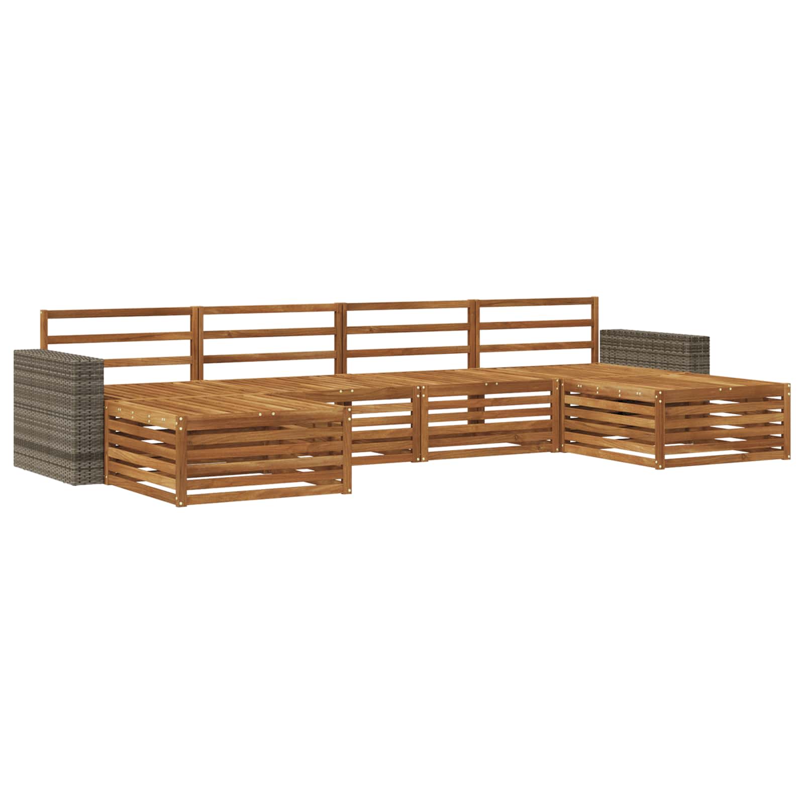 vidaXL Zestawy sof 6 pcs Lite Drewno Akacji