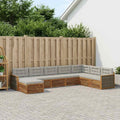vidaXL Zestaw sof na zewnątrz z poduszką 8 pcs Naturalny i jasnoszary
