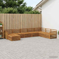 vidaXL Zestaw sof na zewnątrz 8 pcs naturalny